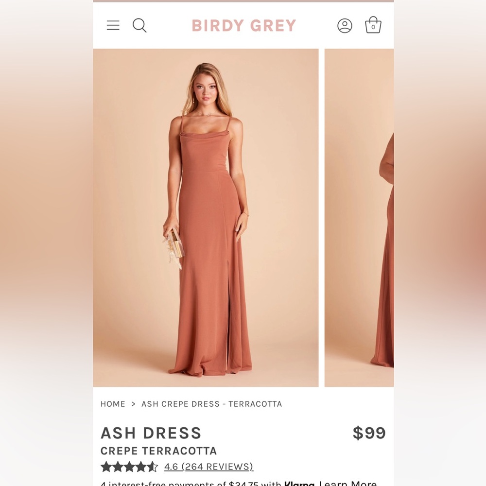 BIRDY GREY BRIDESMAIDS DRESS TERRACOTTA